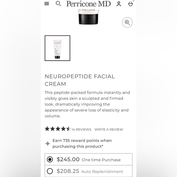 NIB Perricone MD NEUROPEPTIDE FACIAL CREAM 74 ml - Picture 3 of 3